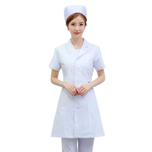 Костюм Медсестры женское белое пальто с длинными рукавами лабораторная одежда аптечка Униформа Бесплатные вышитые слова