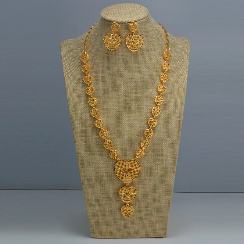 wedding gold long necklace designs 
