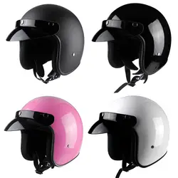 3/4 открытый шлем кожаный мотоциклетный шлем винтажный крейсер для чоппера и скутера кафе гонщик Мото шлем точка