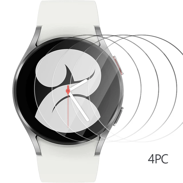 Tempered Glass Screen Protector for Samsung Galaxy Watch 4 , 44mm, 40mm,Classic Clock Cover Protection，Smart watch Accessories 4 Pcs Glass