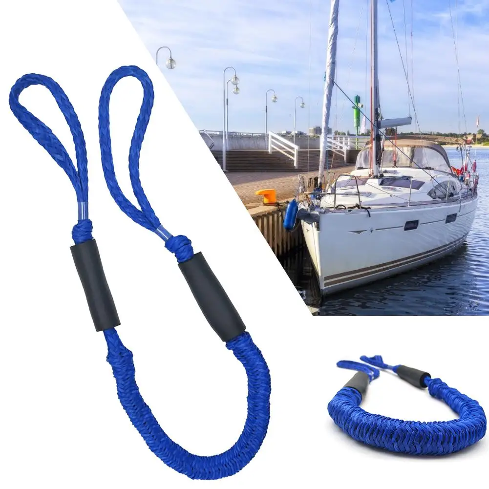 

2Pcs 108 cm 5ft High Strength Marine Boat Bungee Dock Line Anchor Rope Mooring Cord Kayak
