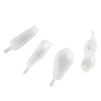 

4Pcs Gem Crystal Silicone Resin Molds Earring Pendant Necklace Jewelry Tools
