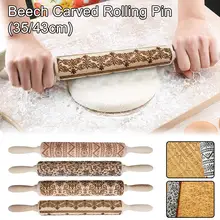 Рождественская рельефная Скалка, выгравированный ролик для выпечки печенья, лапши, печенья