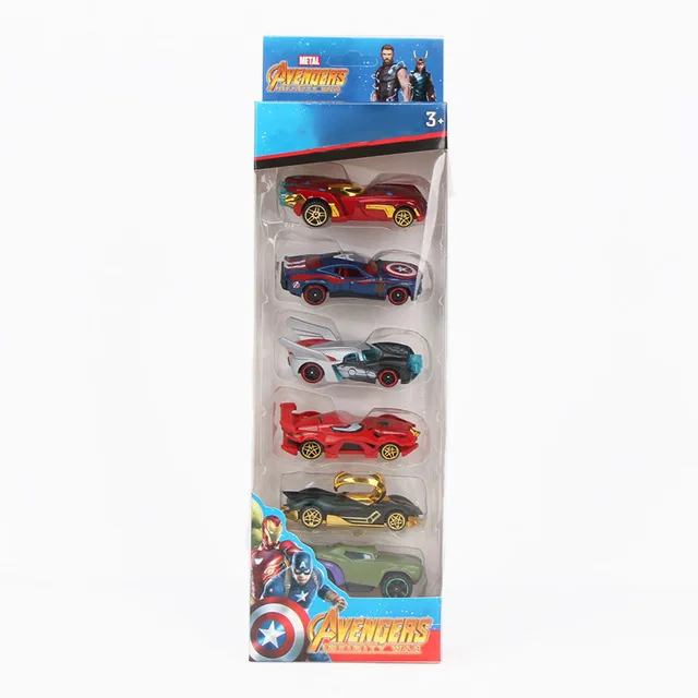 HOT Cars 6pcs/set Avengers Infinity War Alloy Cars Set Truck Model Car 1:64 Fast and Furious Diecast Cars 12