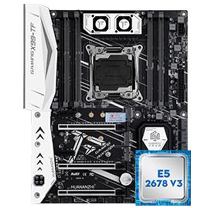 Материнская плата HUANANZHI X99 с двумя слотами M.2 NVME поддержка DDR3 DDR4 LGA2011-3 и LGA 2011 Intel Xeon E5 2678 V3 16 Гб x 4 шт