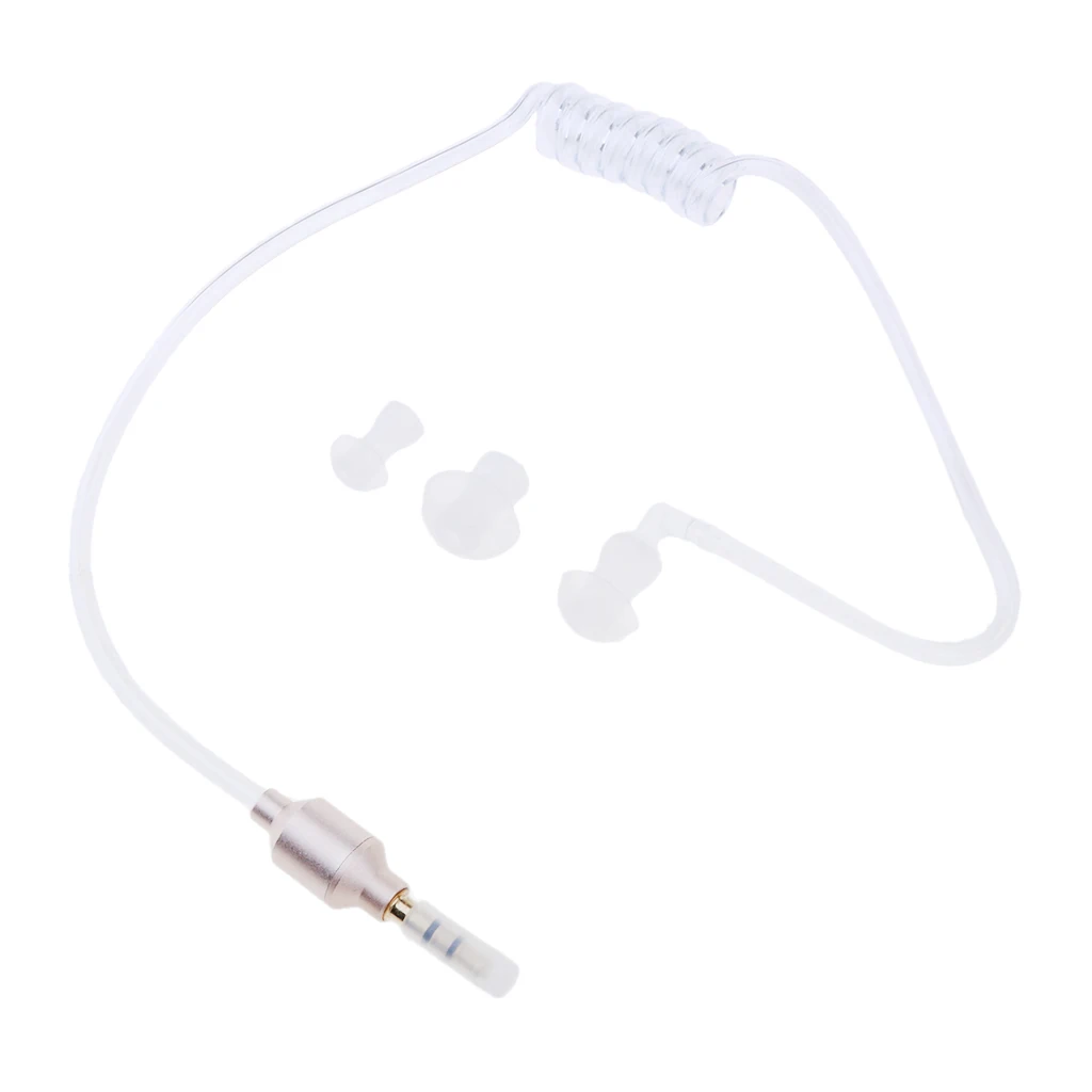3.5mm Air Duct Tube Mono Headset Earphone for Phone Radio 3.5mm Mono Headset Mono design soft silicone ear buds