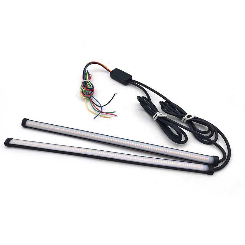 

2 шт. 30 см Автомобильный светодиодный светильник полосы воды поворотов горки течет светодиодный светильник s полоса трубка