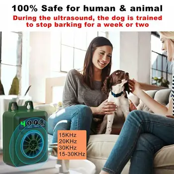 

Pet Dog Ultrasonic Bark Control Device Anti Barking Stop Rechargeable LED Repeller Outdoor IndoorStop No Bark Training Device