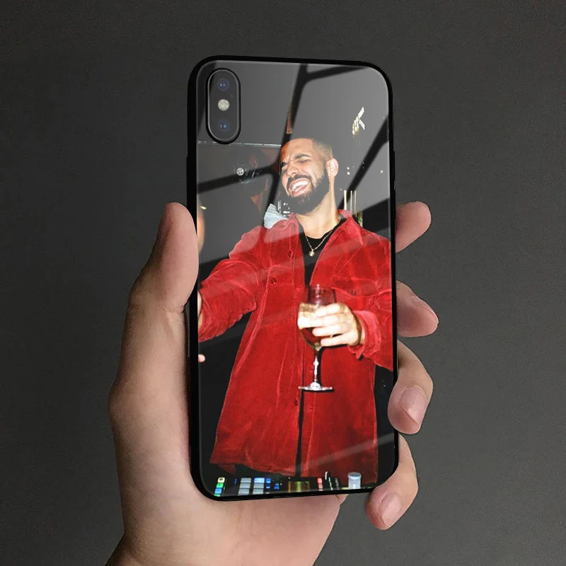DRAKEA 4 Чехол для телефона DRAKE RAPPER hiphop Coque, мягкий силиконовый стеклянный чехол для Apple iPhone 6 6s 7 8 Plus X XR XS 11 Pro MAX - Цвет: DRAKEA 4