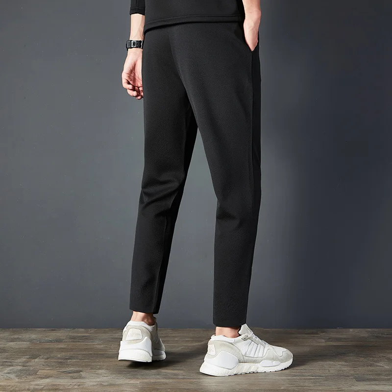 Winter Plus Velvet Thick Sweatpants Men s Warm Fashion Solid Color Casual Joggers Pants Streetwear Slim 2