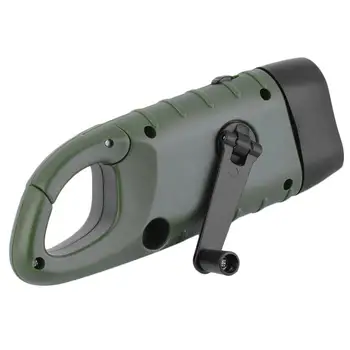 

Hand Held Crank Dynamo Solar Power Rechargeable LED Flashlight 3-LED SL