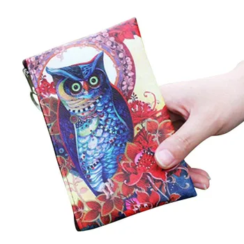 

Newly Fashion Women Coin Purse PU Leather Clutch Bag Cartoon Animals Elephant Owl Giraffes Deer Graffiti Lady Girl Wallet FIF66