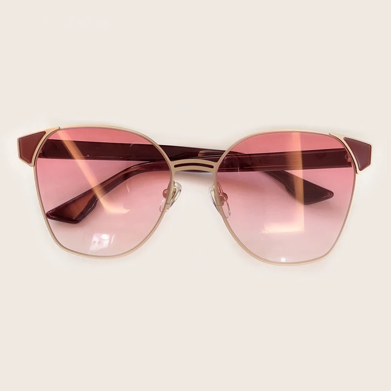 No2 Sunglasses Роскошные овальные женские солнцезащитные очки, фирменный дизайн, Ретро металлическая оправа, солнцезащитные очки, зеркальные солнцезащитные очки для женщин - Цвет линз: No2 Sunglasses