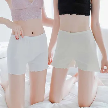 

Women Safety Shorts Pants Women Concise Solid Color Comfortable High Quality Middle Waist Safety Short Pants