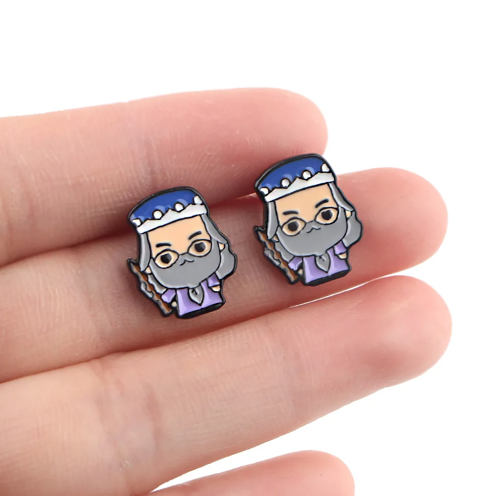 1Pairs Cute Magic Harri Stud Earrings Fashion Cute Cartoon Earrings for Women Girls Kids Ear Jewelry Gift Trend Kid Toys