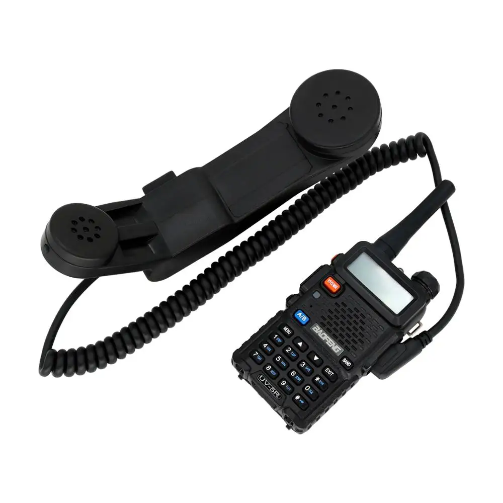 Ручной микрофон для динамика H250 PTT подходит раций Baofeng 2 pin KEN plug военный адаптер