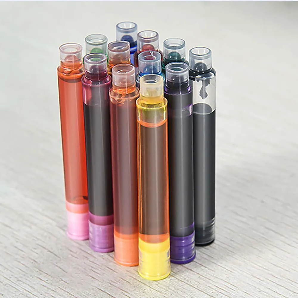 12 Color Ink Supplies Fountain Pen Ink Refill Cartridge Office School