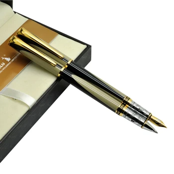 

Luxury Metal Stripe Signature Fountain Pen Business Writing Signing Calligraphy Office School Supplies