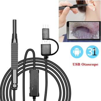 

3in1 USB Otoscope Digital LED Scope Ear Cleaner Endoscope Inspection Camera Adult Kid Ear Health Care Tool for Android Phone PC