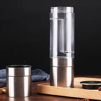 

2 in 1 Stainless Steel Pepper Grinder Manual Salt Pepper Mill Grinder Pepper Grain Coix Seed Seasoning Grinding for Cooking tool