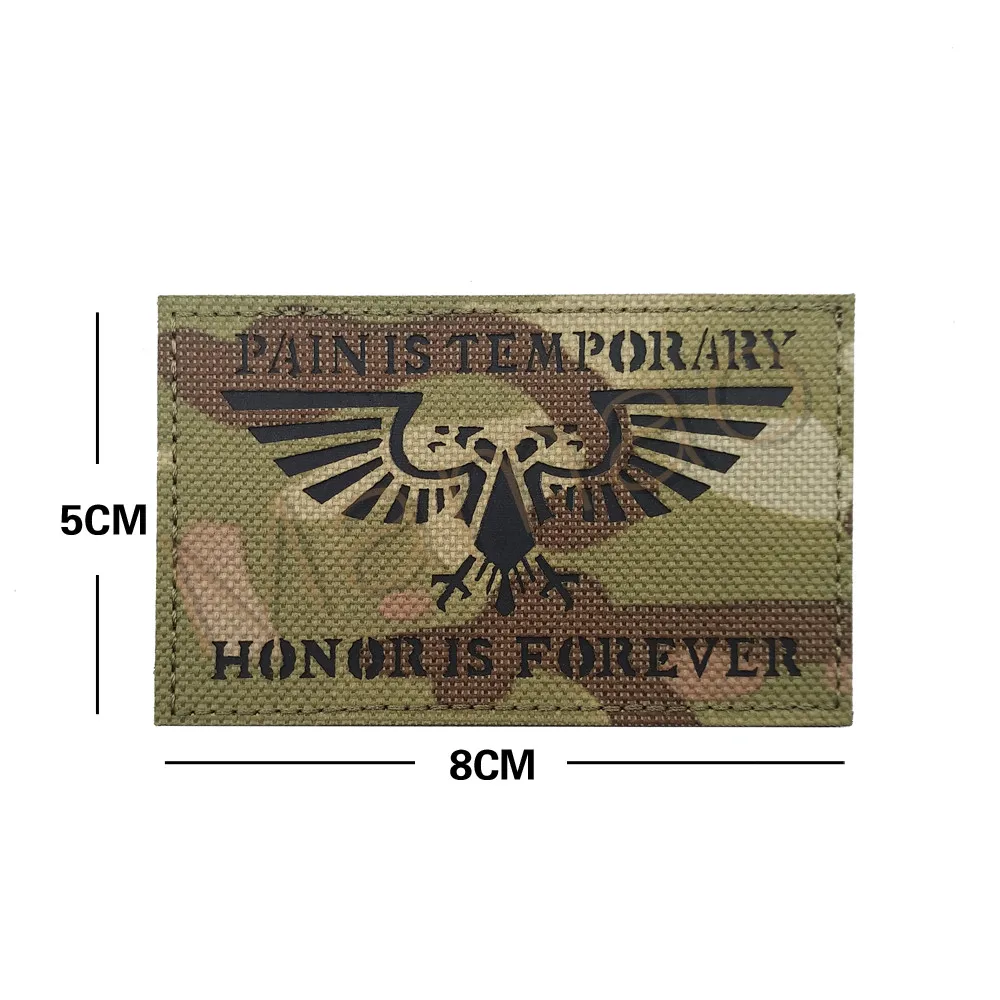 PAIN IS TEMRORARY HONOR IS FOREVER Patch Светоотражающие ИК нашивки значки тактическая Боевая аппликация для куртки джинсы Жилеты униформа