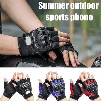 

1 Pair Casual Men Women Half-finger Gloves Motorcycle Protective Gloves Racing Cross Country Glove TY53