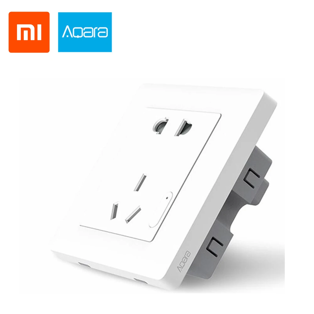 Original Xiaomi Aqara Hub work with Smart Curtain Motor Wifi Light Switch control Automation for Apple Homekit Mi Home APP - Цвет: wall Socket