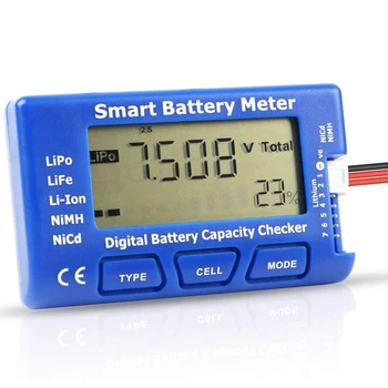 

Digital RC Battery Capacity Tester, 5 in 1 Smart Battery Meter, Esc Tester Capacity Checker for 1-7S LiPo Life Li-Ion NiMH Batte