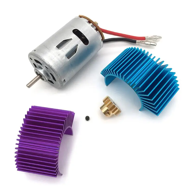 

540 Motor + 17T motor gear + Motor Radiator for Wltoys 12428 12423 1/12 RC Car Spare Parts K4UE