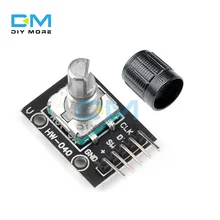 Module de commutateur de capteur de brique, codeur rotatif KY 040 360 degrés avec capuchon de bouton rotatif de 15 × 16.5mm pour Arduino