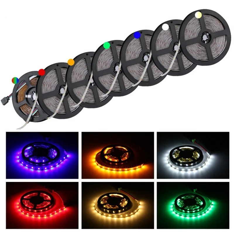 Лента Светодиодная гибкая SMD 2835 RGB 1 5 м светодиодов 12 В постоянного