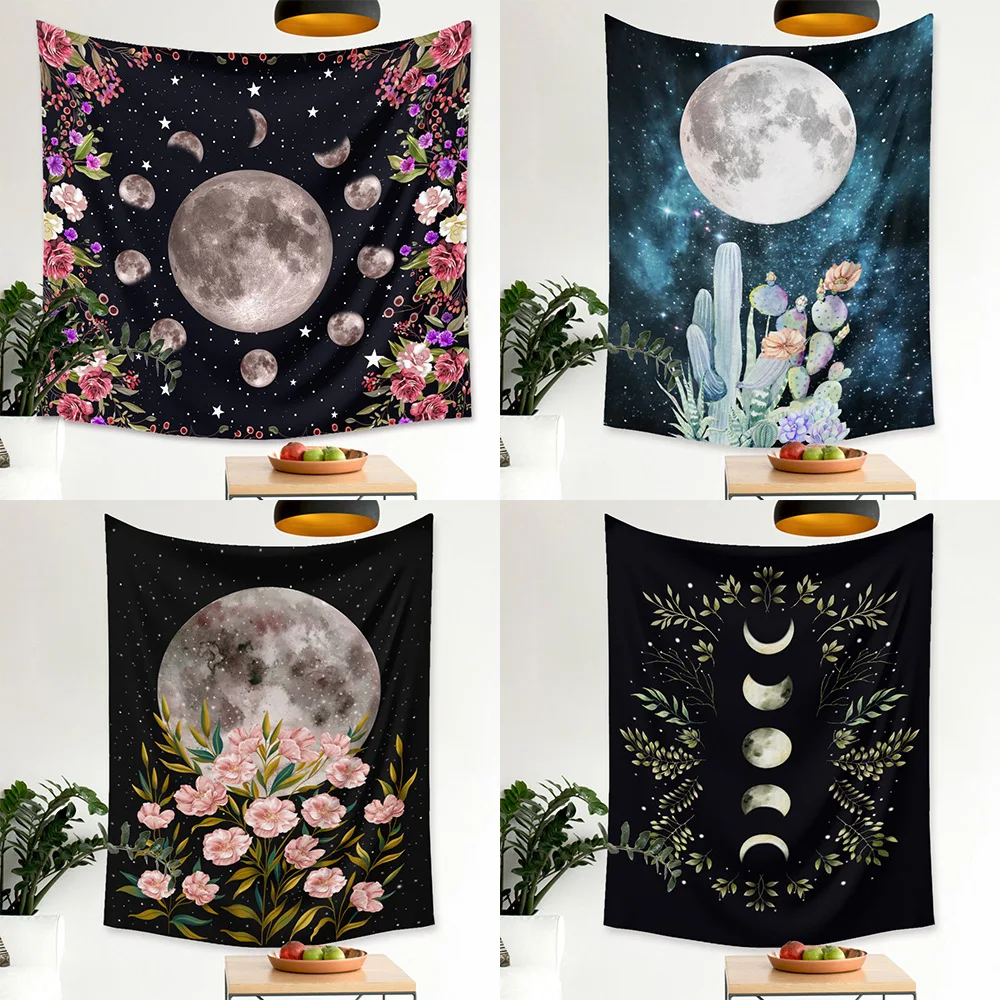 Mandala indiana tapeçaria parede pendurado boêmio sun moon padrão cobertor tapetes de parede decoração do dormitório boho casa