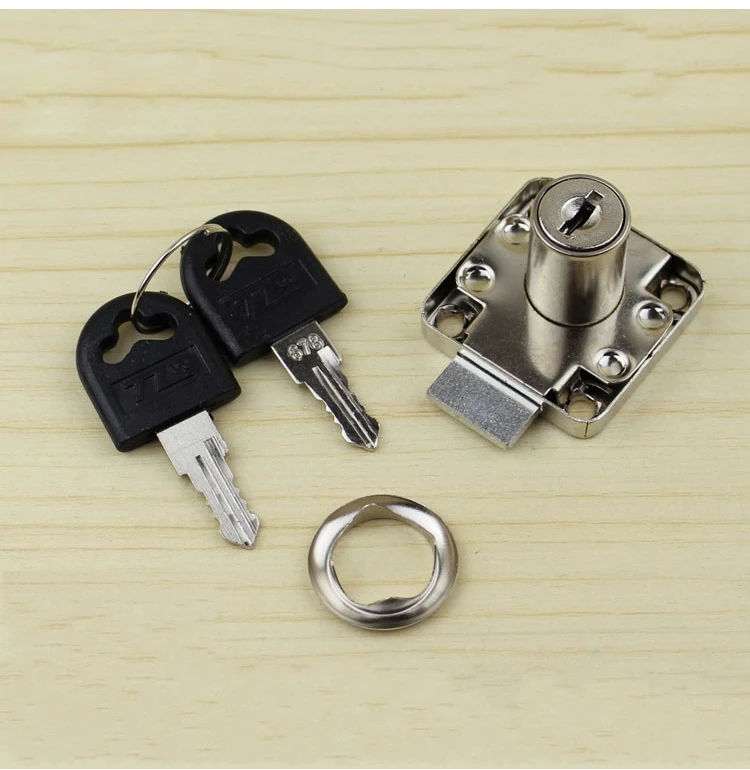 2 Pcs Same key 136-22 Desk Drawer Lock Wardrobe Locks Cabinet Locks Furniture Cam Locks Zinc Alloy Cabinet Locker with 2 Key