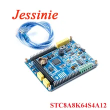 Stc8a8k64s4a12 64 núcleo placa de desenvolvimento módulo 51 stc microcontrolador aprendizagem sistema demonstração placa