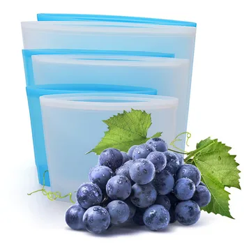 

Silica Gel Freshness Protection Food Bag Fruit And Vegetable Refrigerat Fresh Storage Bag 450/900/1500ml Package Organization