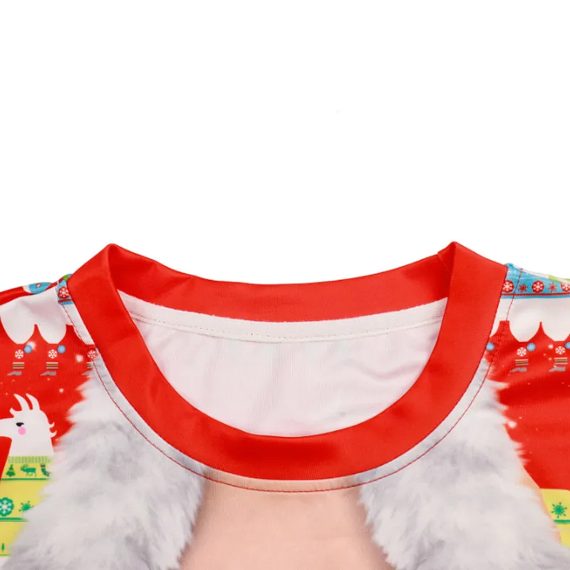Unisex 3D grappige kerst lelijke sweatshirts, kerstmis nieuwigheid