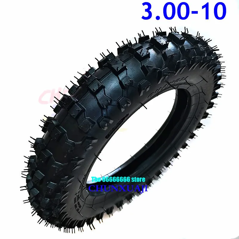3.00-10 Dirt Bike Tire with QD015 Knobby Tread 