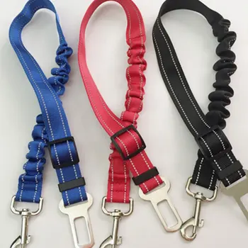 

Pet Supplies Reflective Nylon Retractable Elastic Dog Seat Belt Pitbull Puppy Vehicle Car Safety Lever Auto Traction Rope Leash