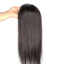 KS 15X15cm Atmungsaktive Mono Basis Mit Clip In Haar Toupet Remy Haarteil Gerade 16'' Natürliche Schwarz Menschliches Haar Topper Für frauen