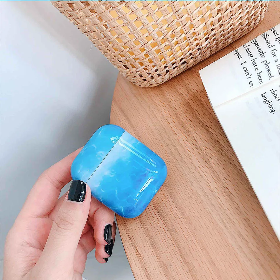 27U Чехол для оригинального Apple Airpods Чехол Мягкий силиконовый чехол под мрамор для Apple Airpod 2 1 чехол Защитный Для Air pods чехол Fundas Coque - Цвет: 27U