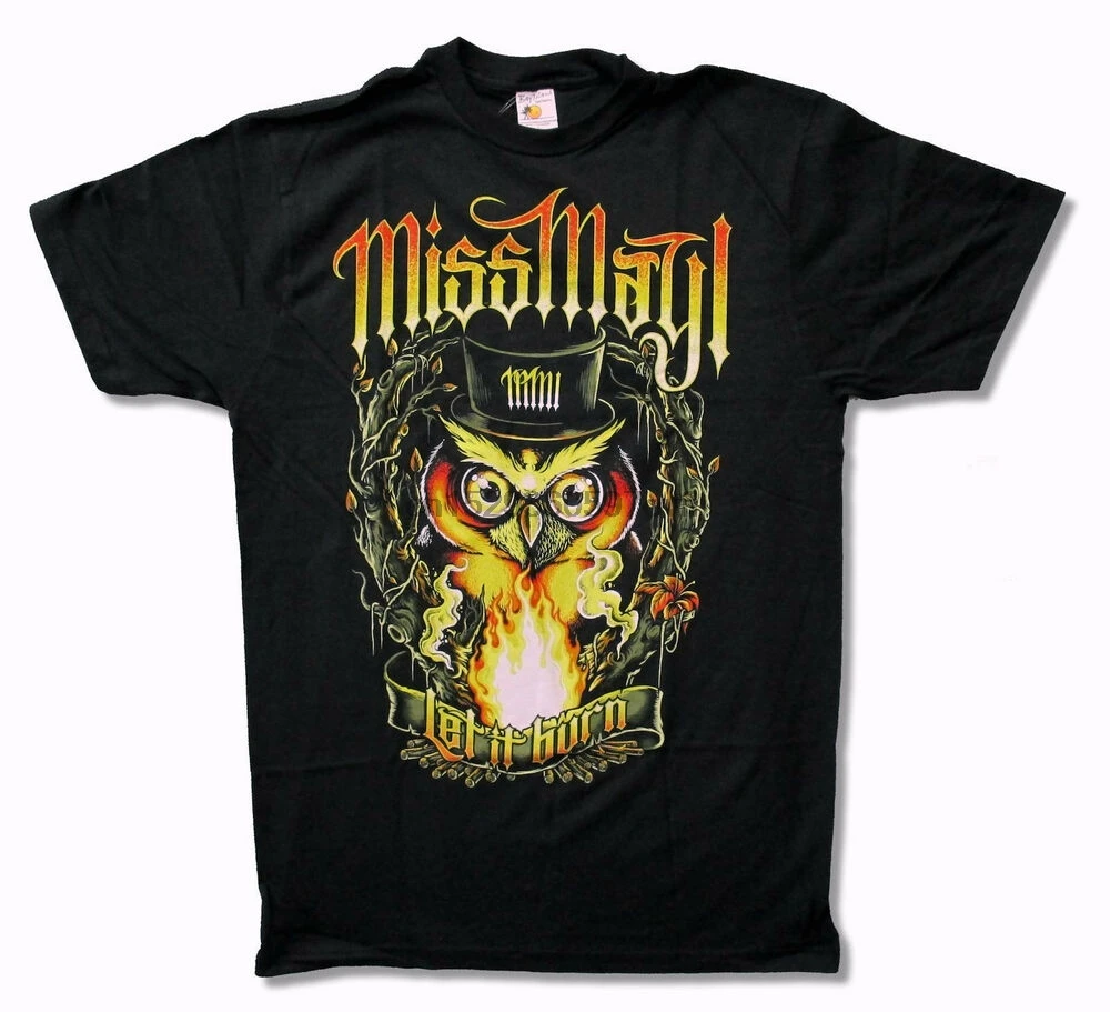 Футболка Miss May I Owl Let It Burn Black New NWT Official(2) | Мужская одежда