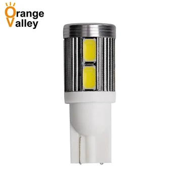 

100Pcs Car LED light T10 6 SMD 10 LED 5630 168 194 W5W Clearance Light Reading Lamps Interior Lights DC 12V