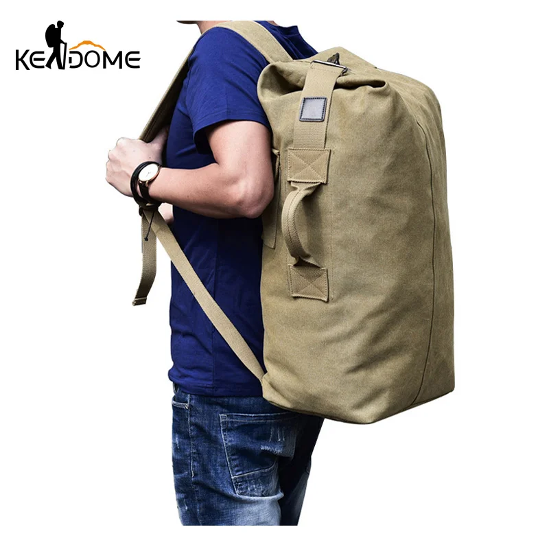  Large Capacity Travel Climbing Bag Tactical Military Backpack Women Army Bags Canvas Bucket Bag Sho - 32807541398