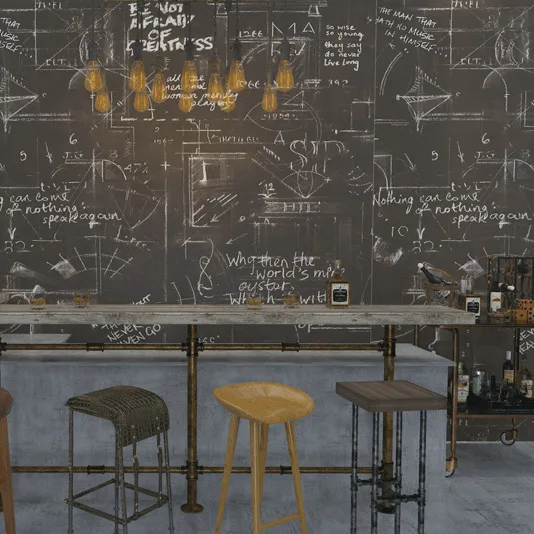 

Characteristics PVC Black And White Poster Straight A Student Wall Wallpaper Retro Restaurant Cafe Youth Style Blackboard Newspa