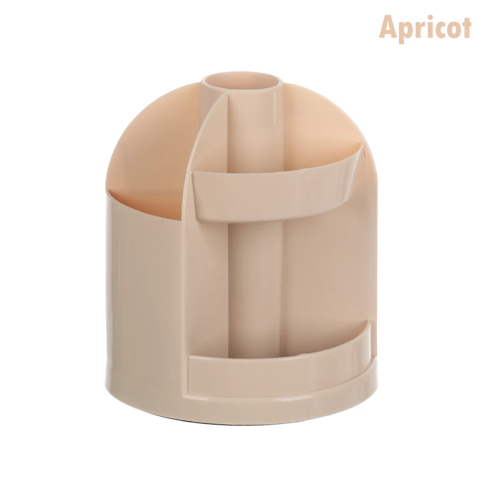 Apricot Многофункциональный держатель для ручек, чехол для карандашей, коробка для ручек, настольный органайзер для хранения, многофункциональные вращающиеся пластиковые школьные принадлежности - Цвет: Apricot