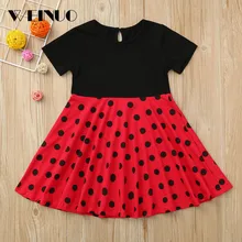 Платье для девочек; Vestidos 2019Top; детское винтажное платье для девочек; платье принцессы в горошек; праздничное платье в стиле рокабилли; детская одежда