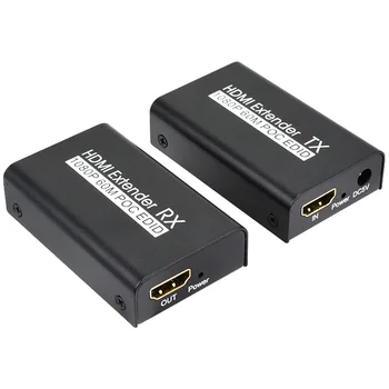 

1080P 60m Transmitter No Delay Over Ethernet POC EDID Transmission Adapter Full HD HDMI Extender Professional Home Receiver