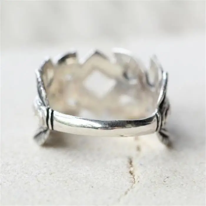 Винтажное кольцо из лунного камня в форме листочки, женское богемное модное Бохо кольцо, ювелирное изделие, натуральный серебристый цвет, камень, подарок для нее
