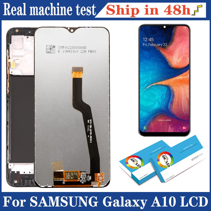 100% Оригинальный 6 2 &quotAMOLED дисплей для Samsung Galaxy A10 A105 A105F SM-A105F Полный ЖК-дисплей