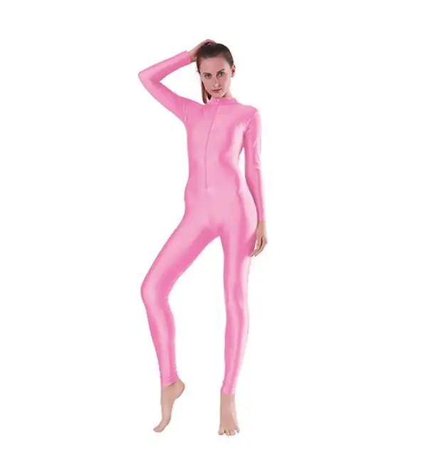 POLNED Zentai Body Adulto Spandex Dolcevita Manica Lunga Tuta Unitard Tuta da Ballo for Allenamento Danzante (Color : Red, Size : Adult/L165-175CM